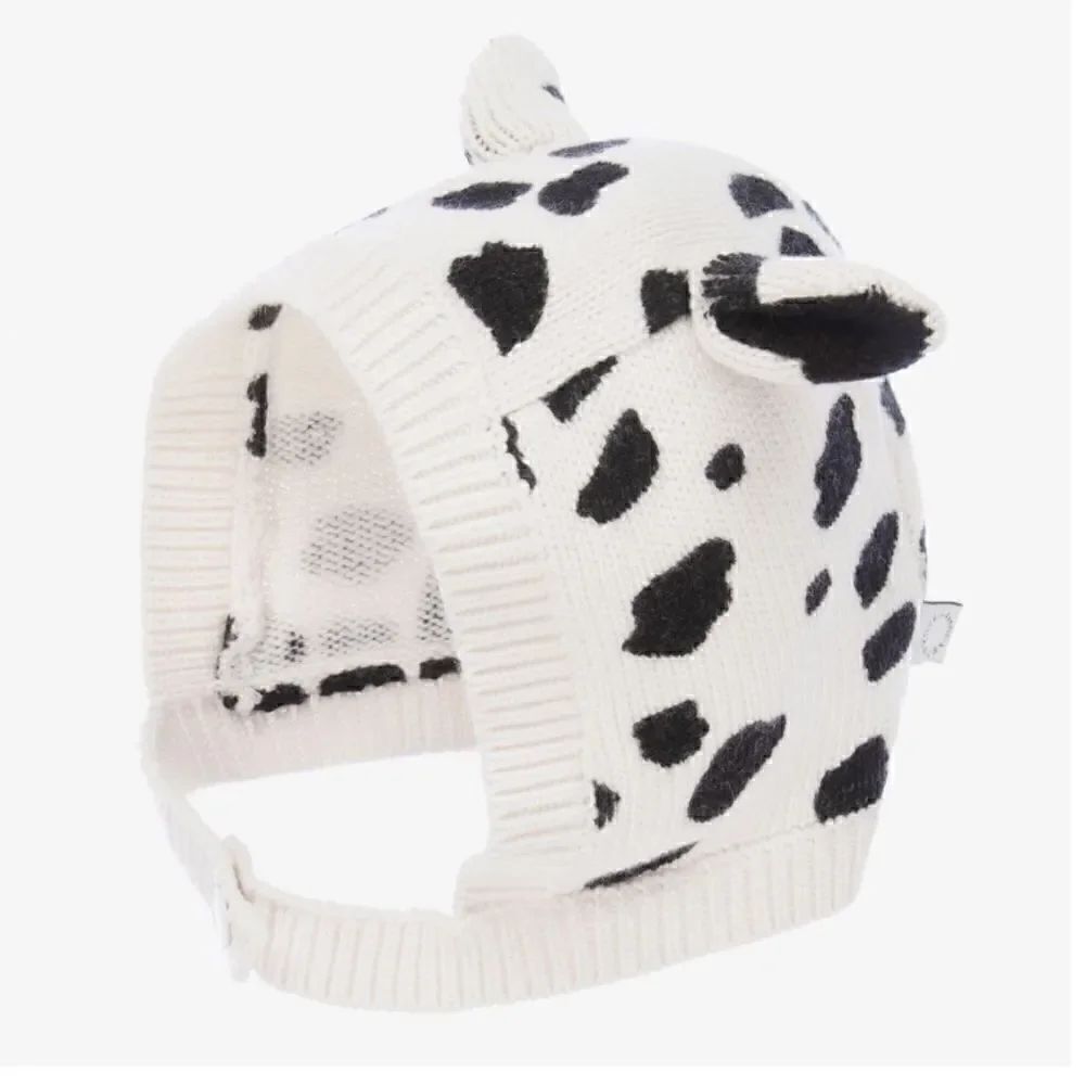 Stella McCartney Kids Dalmatian spots knitted hat, 18-24months
